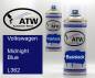 Preview: Volkswagen, Midnight Blue, L362: 400ml Sprühdose + 400ml Klarlack - Set, von ATW Autoteile West.